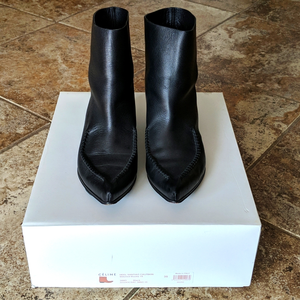 Celine Heel Santiag Calfskin Boots
